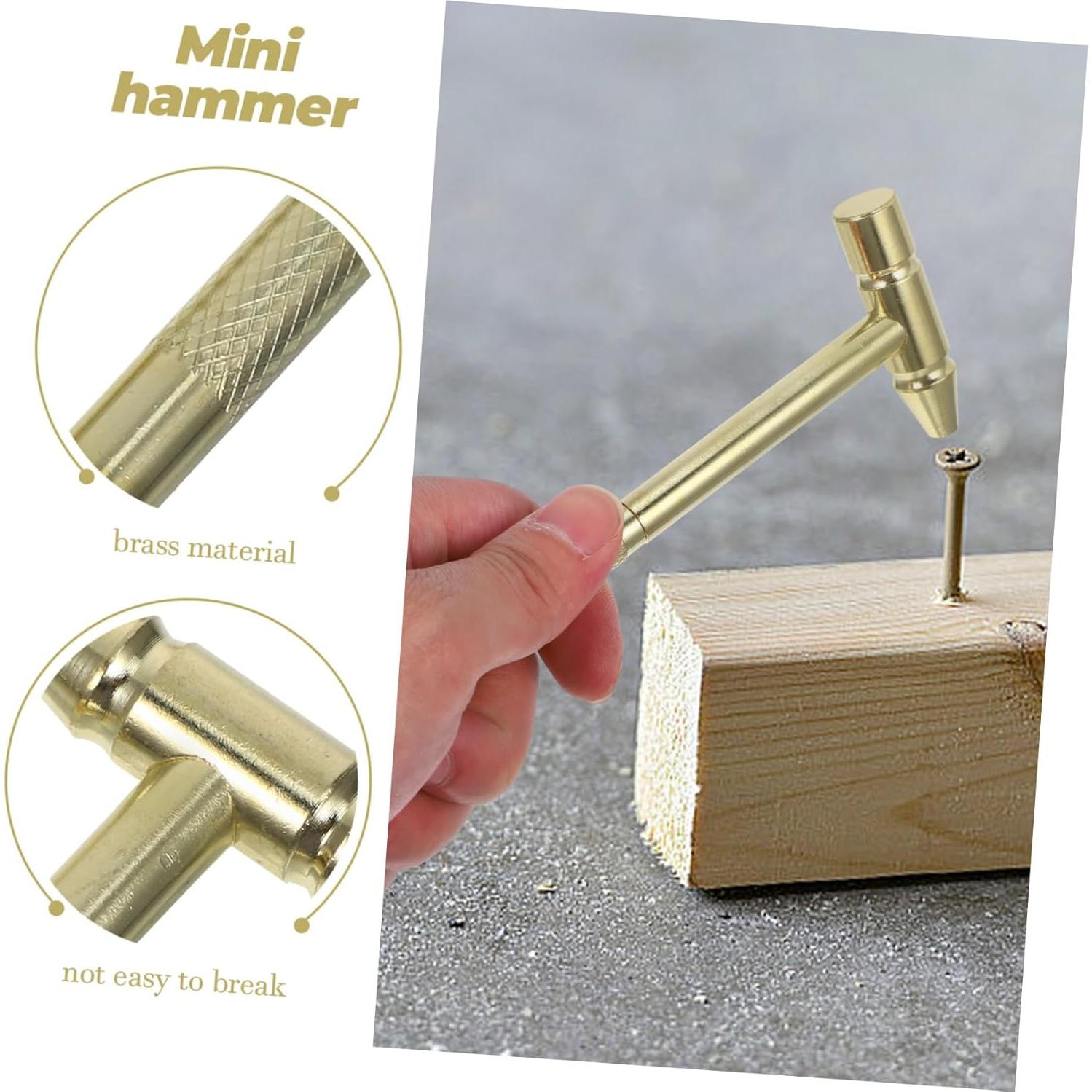 Martillo de Latón Macizo Veemoon Mini para Reparación de Relojes