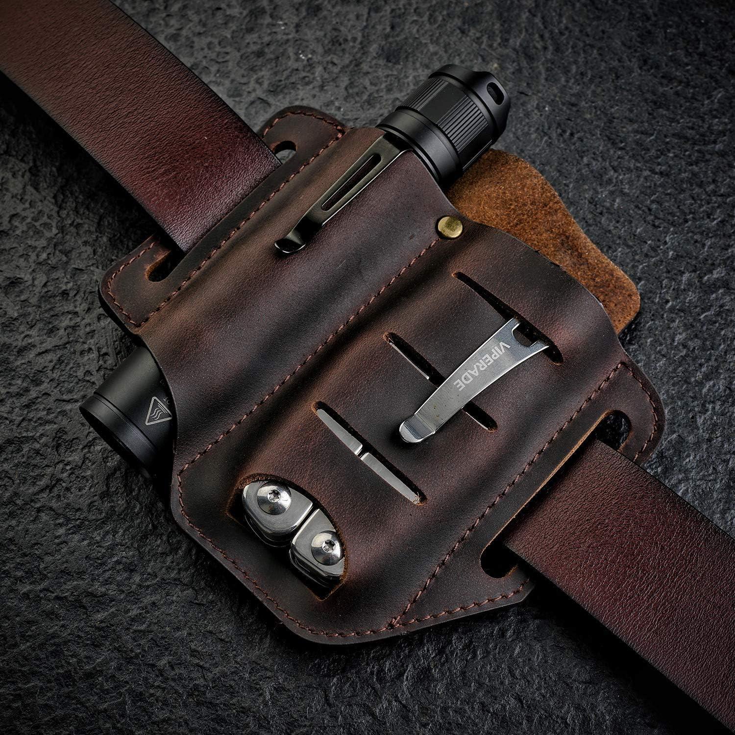 Funda multi-herramienta de cuero VIPERADE PJ8 PJ14 negra