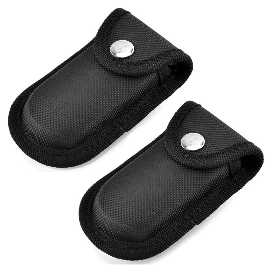Funda de Cuchillo de Nylon QPINGH 2 Pcs 13x6.5 cm Negra