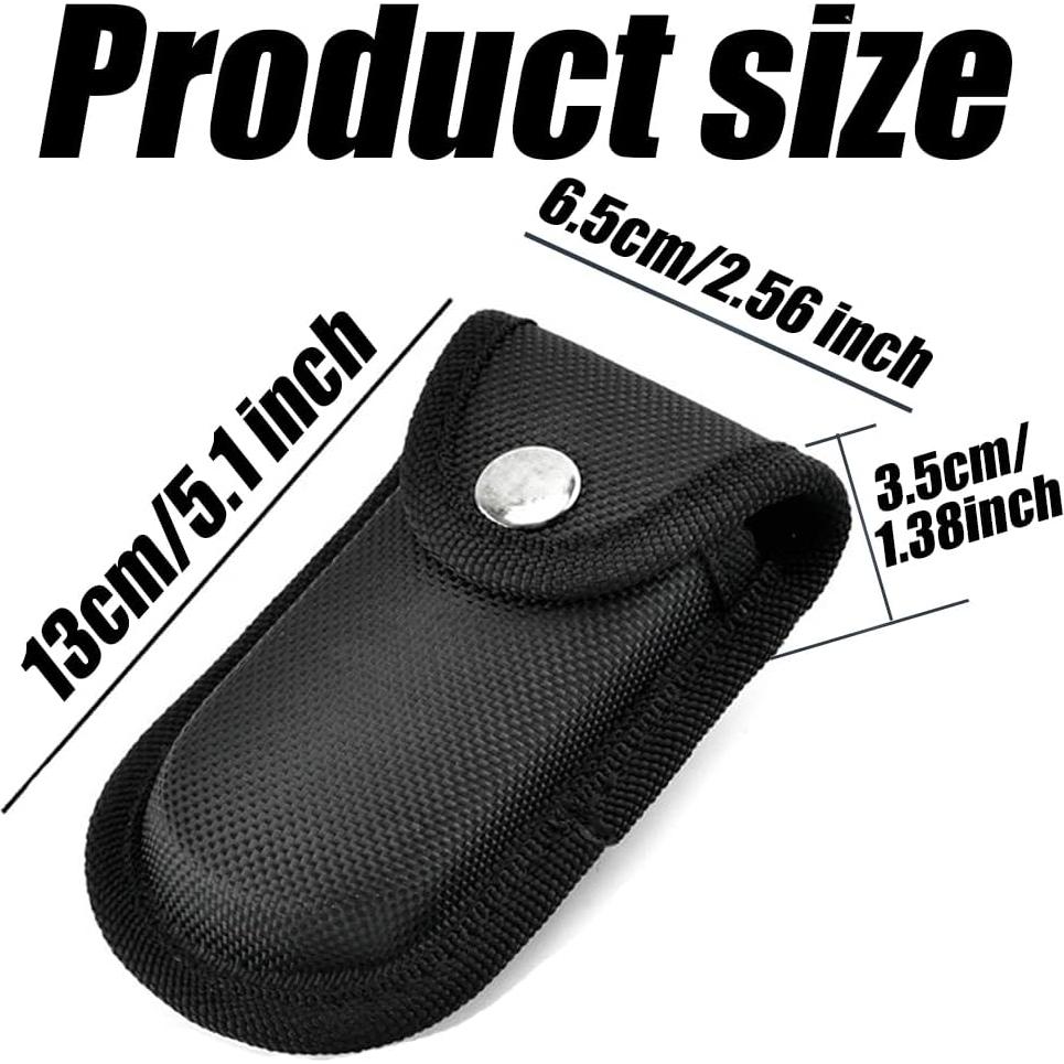 Funda de Cuchillo de Nylon QPINGH 2 Pcs 13x6.5 cm Negra
