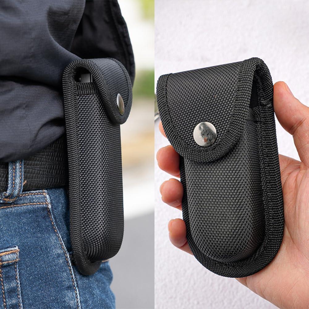 Funda de Cuchillo de Nylon QPINGH 2 Pcs 13x6.5 cm Negra