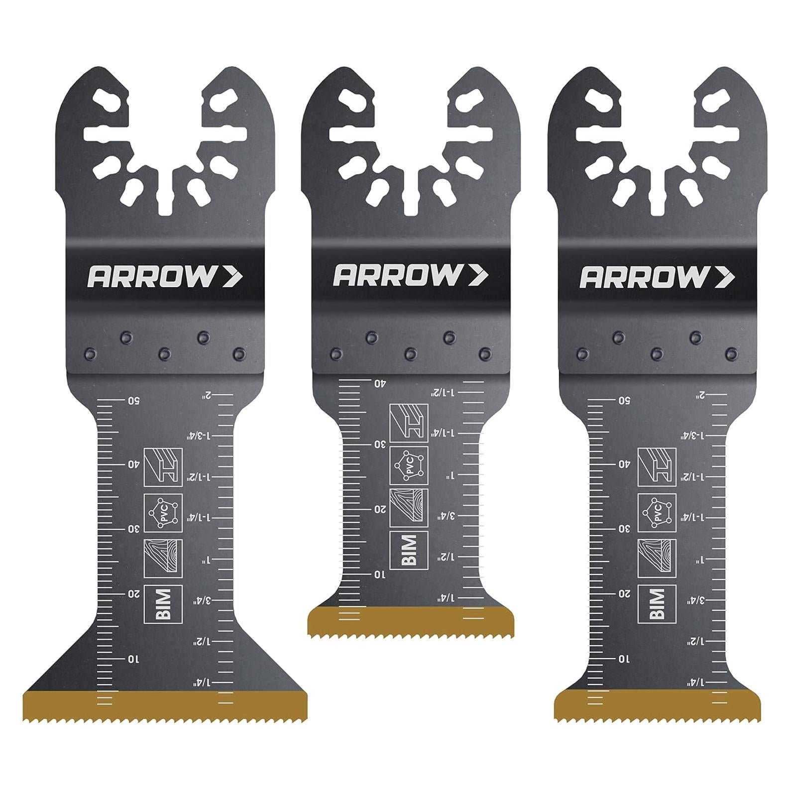 Hojas Oscilantes Bi-Metal Recubiertas de Titanio Arrow 3-Pack