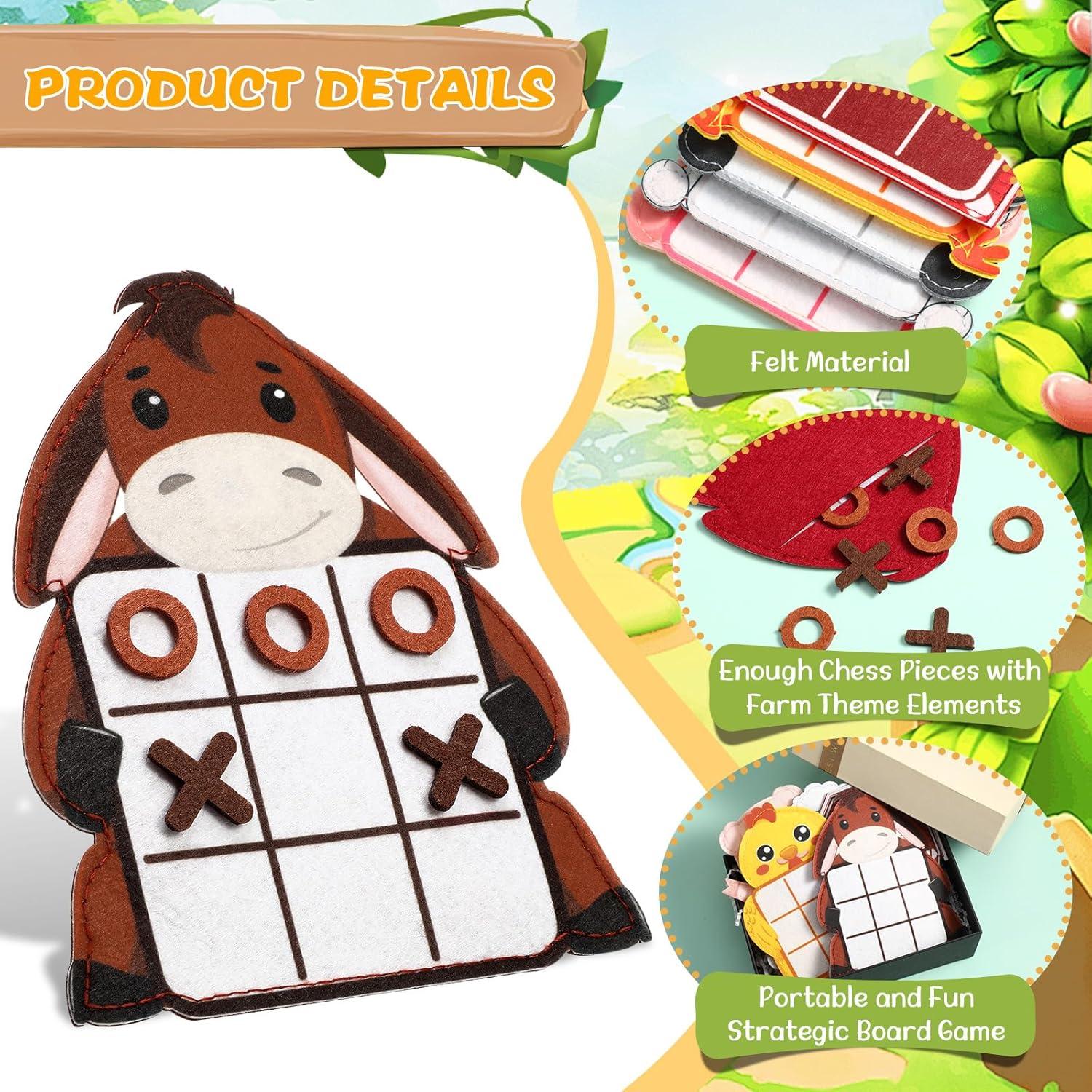 Juego de Mesa Tic Tac Toe de Granja Blosssound 12 Piezas