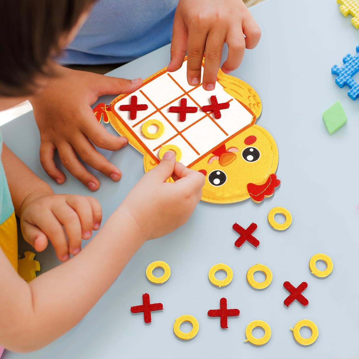 Juego de Mesa Tic Tac Toe de Granja Blosssound 12 Piezas