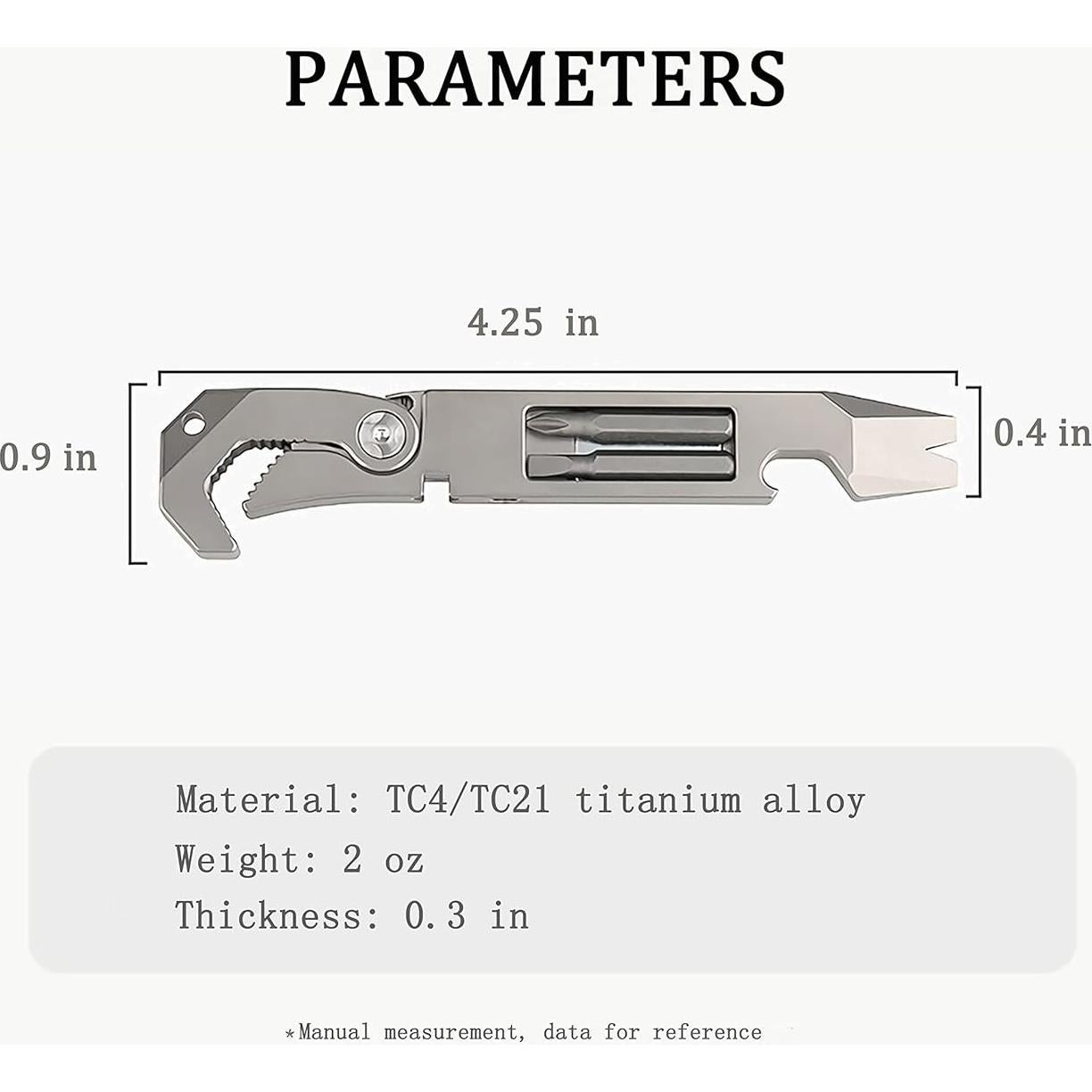 Barra Multifuncional EDC ResafeLy de Titanio 10.8 cm