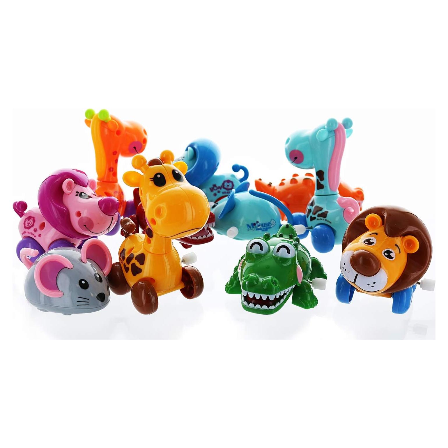 Juguetes de Cuerda GIFTEXPRESS 12 Piezas Animales 10 cm