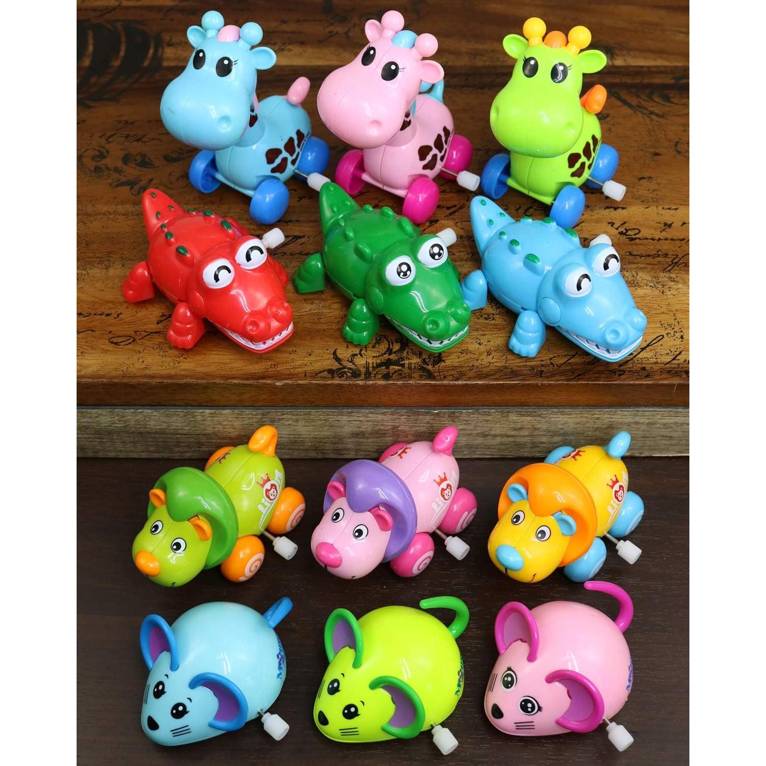 Juguetes de Cuerda GIFTEXPRESS 12 Piezas Animales 10 cm