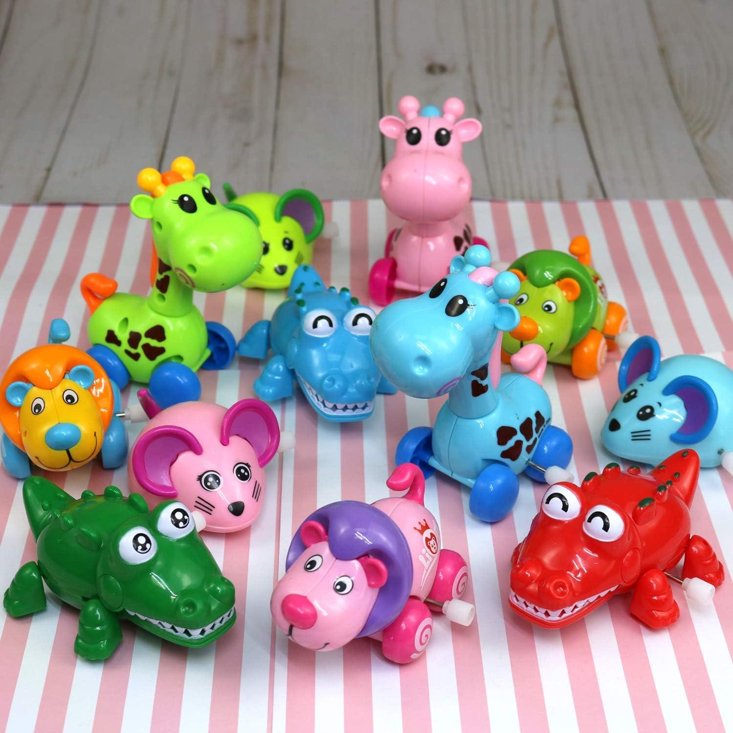 Juguetes de Cuerda GIFTEXPRESS 12 Piezas Animales 10 cm