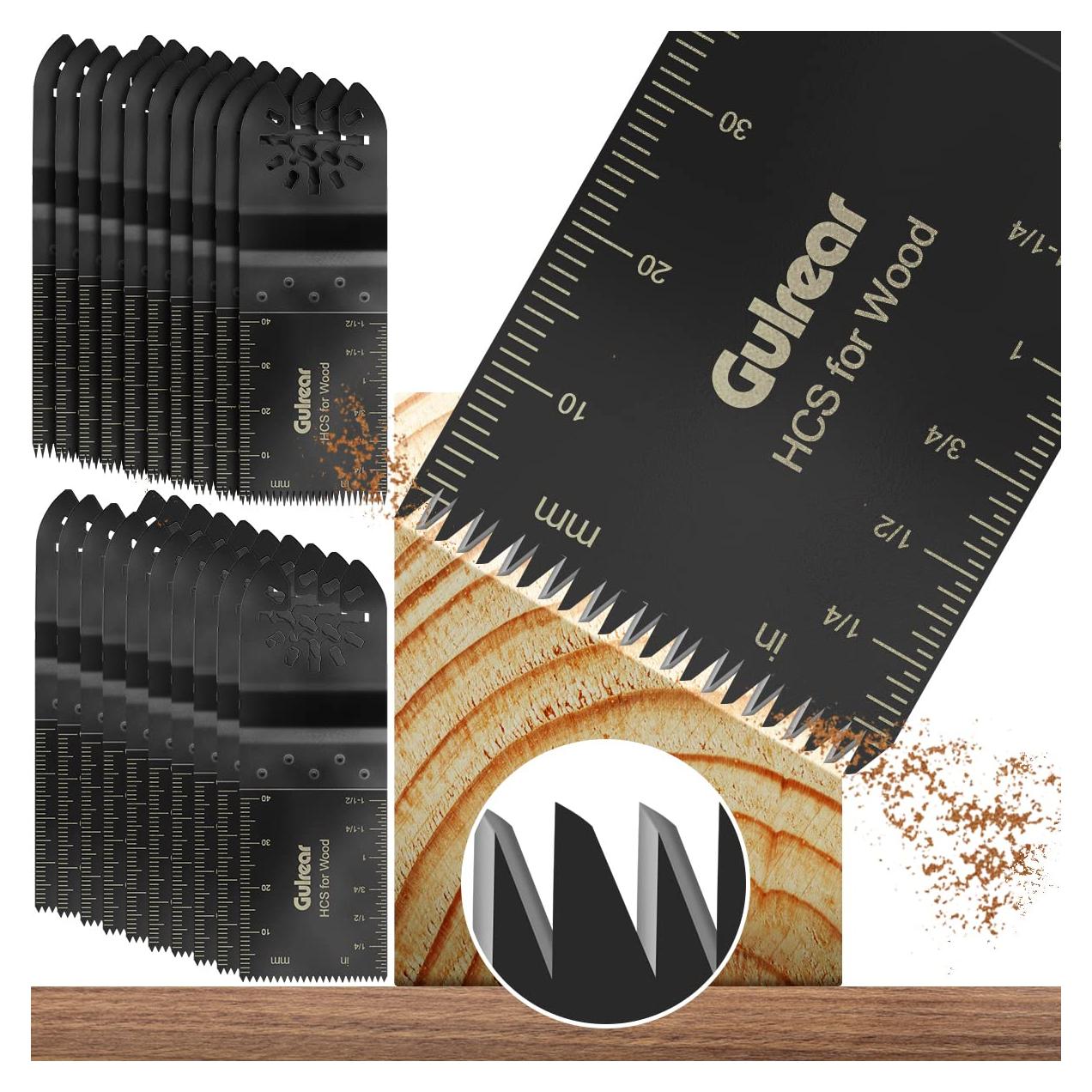 Kit de Cuchillas Oscilantes 20Pcs Gulrear - Precisión Japonesa