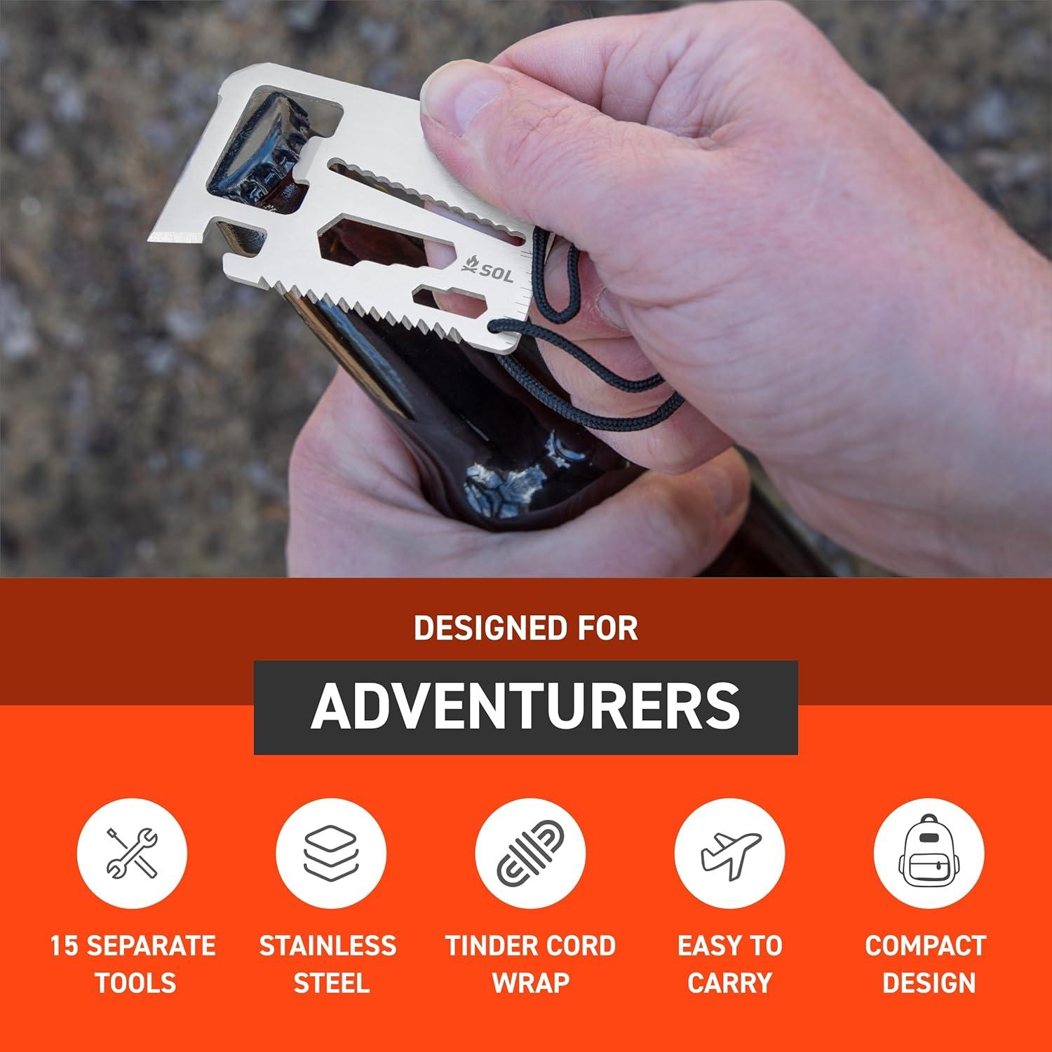 Herramienta de Supervivencia S.O.L. Pack de 3 - Acero Inoxidable