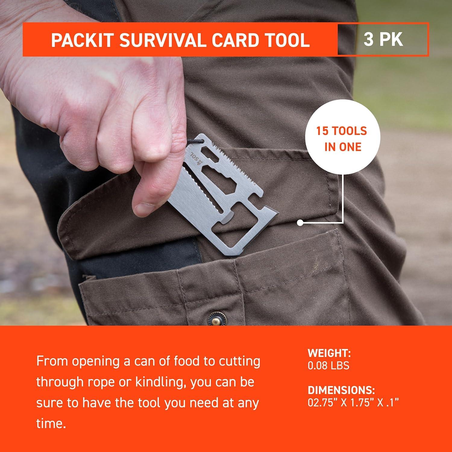 Herramienta de Supervivencia S.O.L. Pack de 3 - Acero Inoxidable