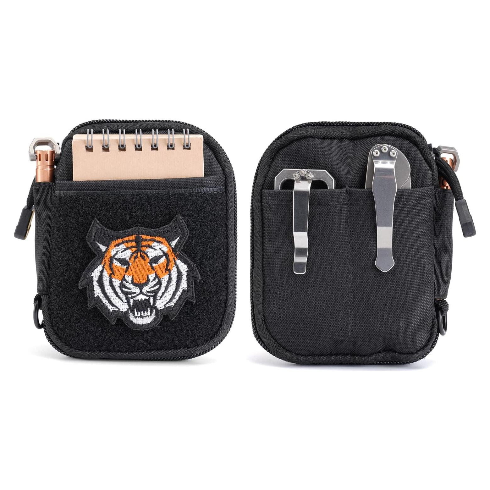 Organizador de Bolsillo EDC Sayram Negro, 8 Compartimentos