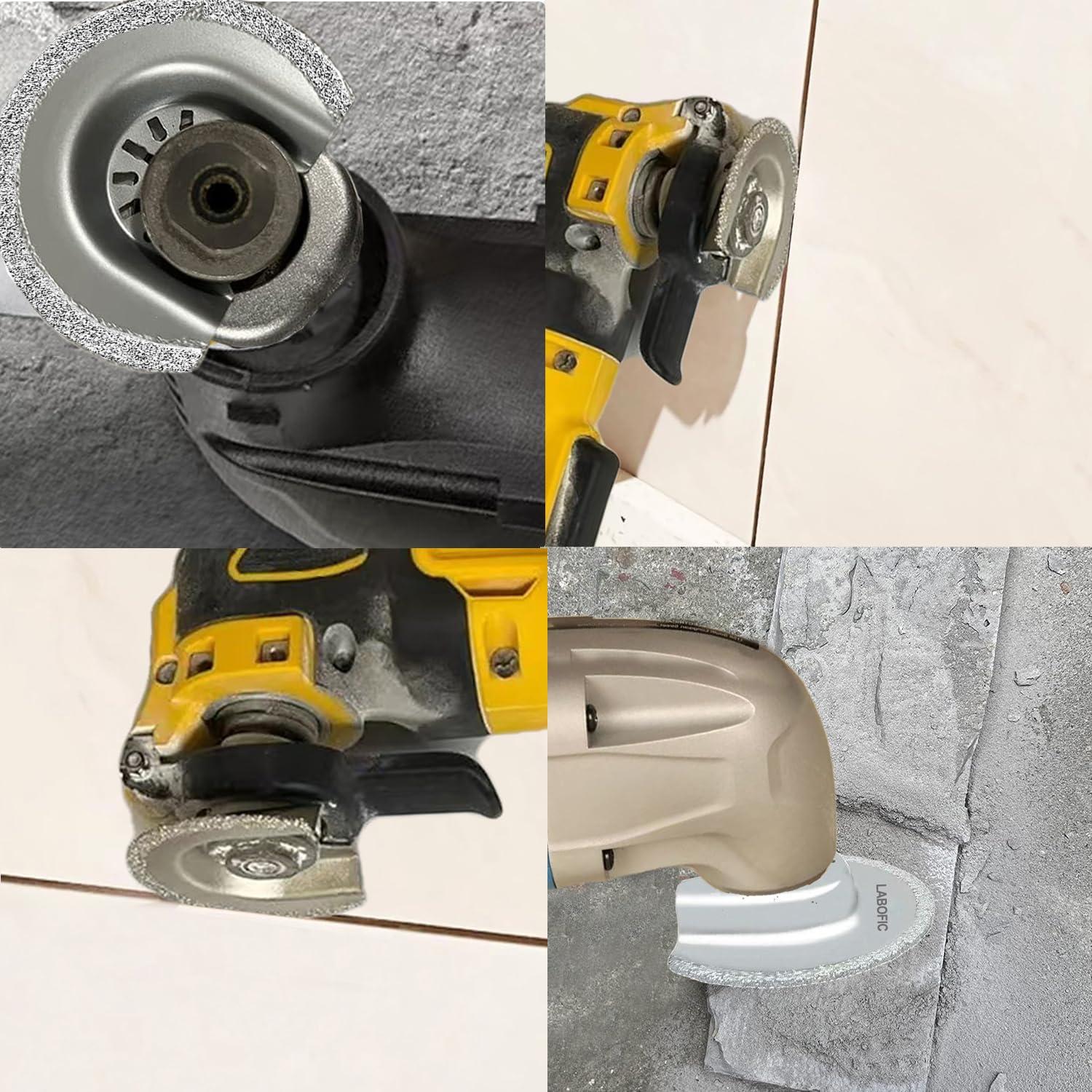 Juego de 4 Hojas de Sierra Oscilante de Diamante LABOFiC