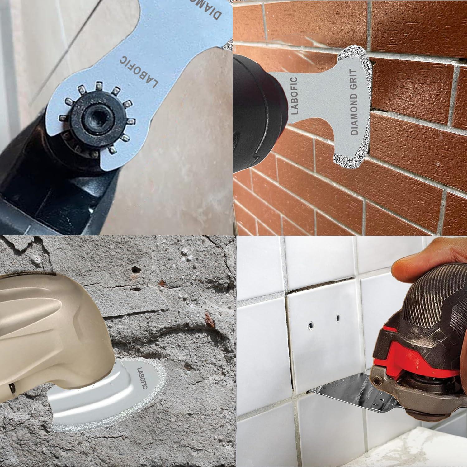 Juego de 4 Hojas de Sierra Oscilante de Diamante LABOFiC