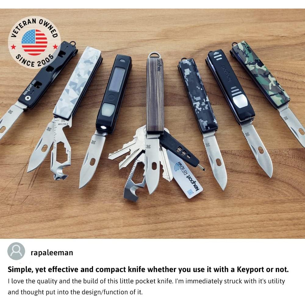 Cuchillo de bolsillo Keyport NEBA 5.08 cm plegable negro