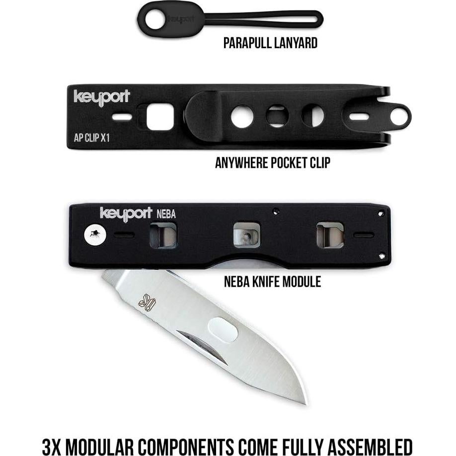 Cuchillo de bolsillo Keyport NEBA 5.08 cm plegable negro