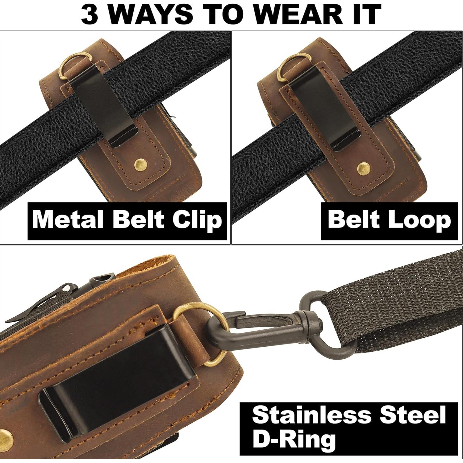 Funda de Multiherramienta EDC NUTUCH de Cuero Magnético