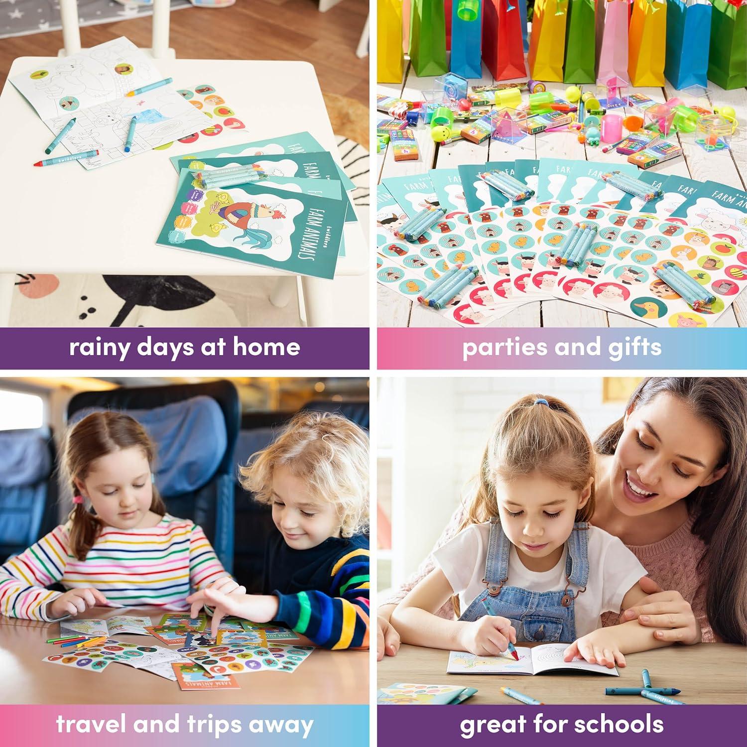 Libros de Colorear Mini THE TWIDDLERS 12 Pzs Animales