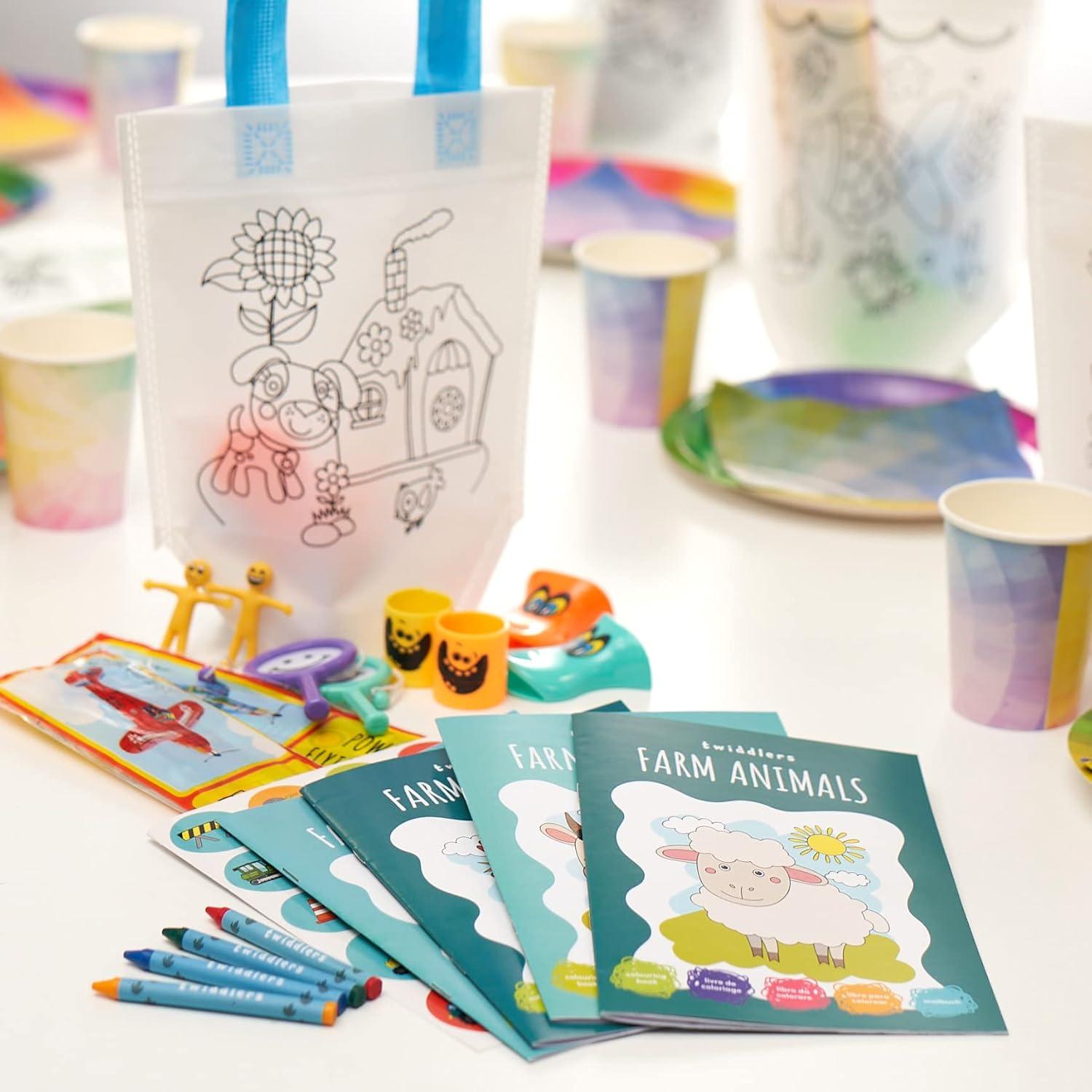 Libros de Colorear Mini THE TWIDDLERS 12 Pzs Animales