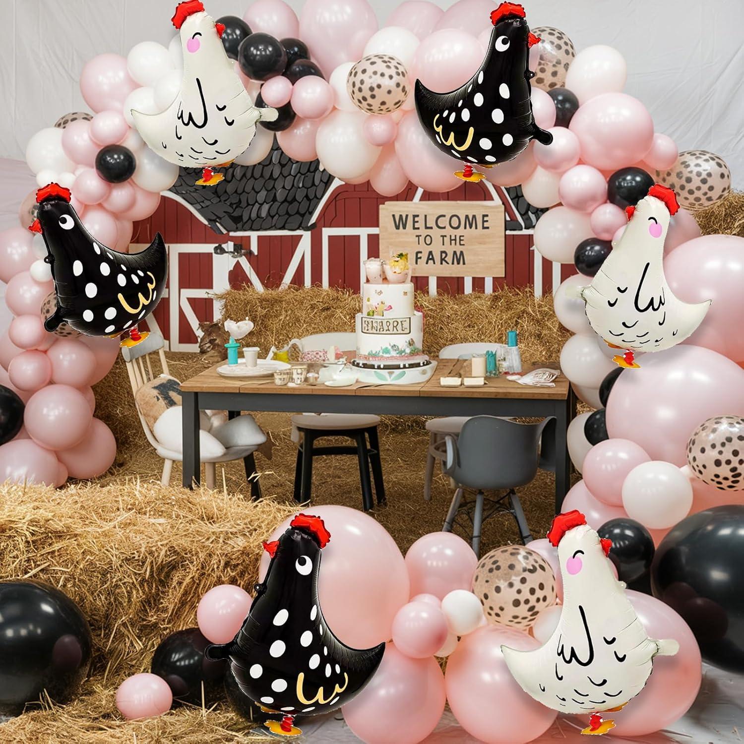 6 Globos de Pollo Caminando para Fiesta de Cumpleaños