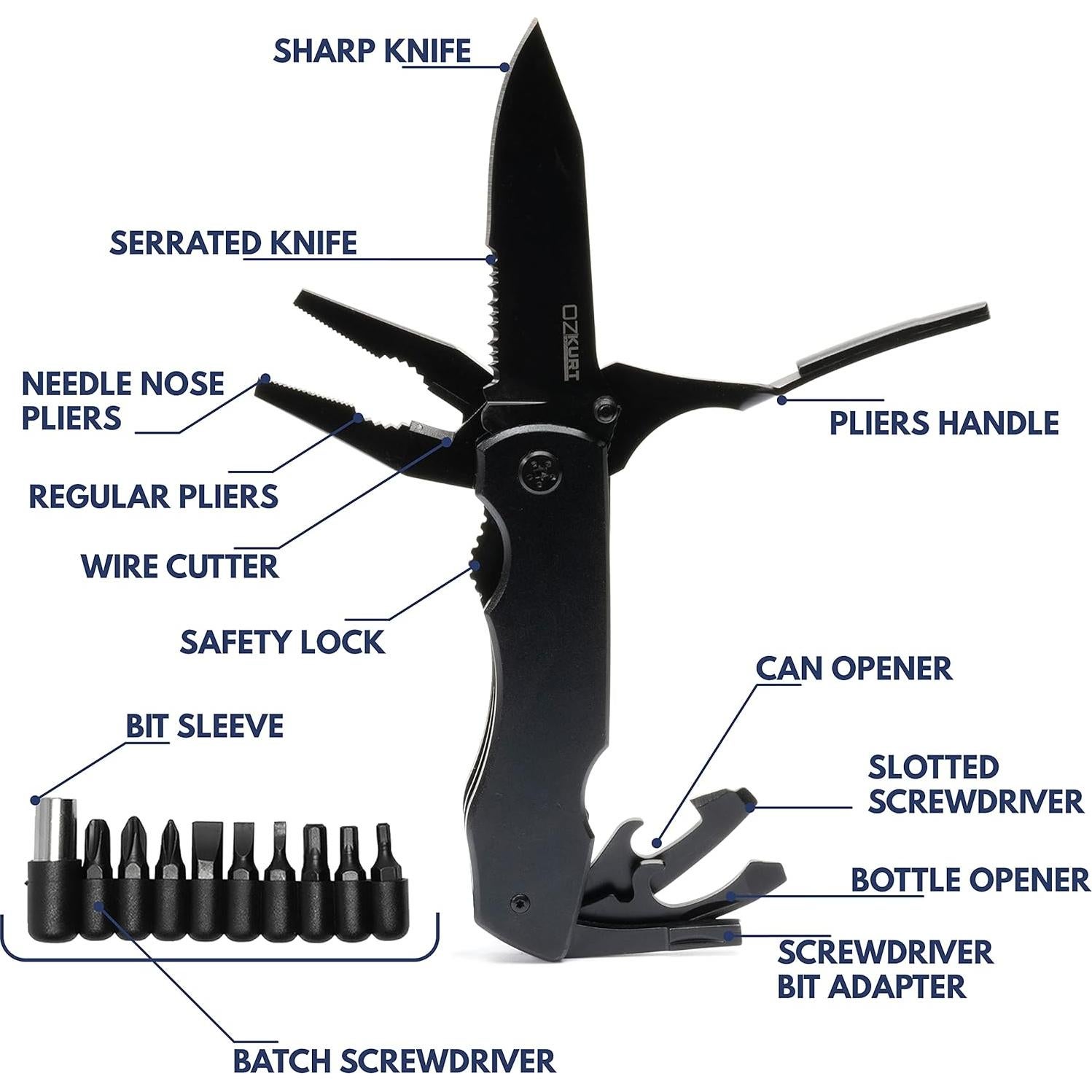 Cuchillo Multiherramienta Personalizado Be Burgundy 9 en 1