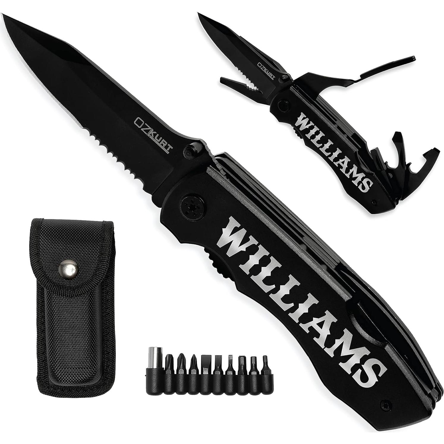 Cuchillo Multiherramienta Personalizado Be Burgundy 9 en 1