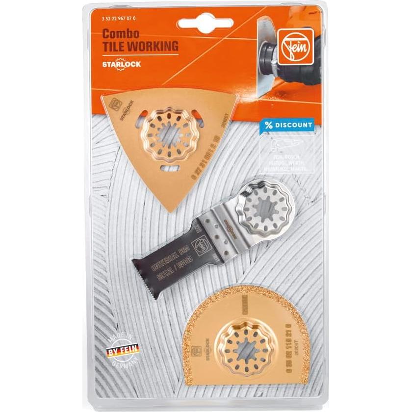 Conjunto de Trabajo para Azulejos Fein Starlock - 3 Piezas