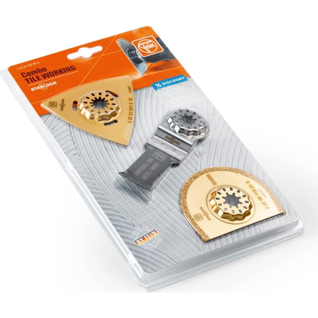 Conjunto de Trabajo para Azulejos Fein Starlock - 3 Piezas