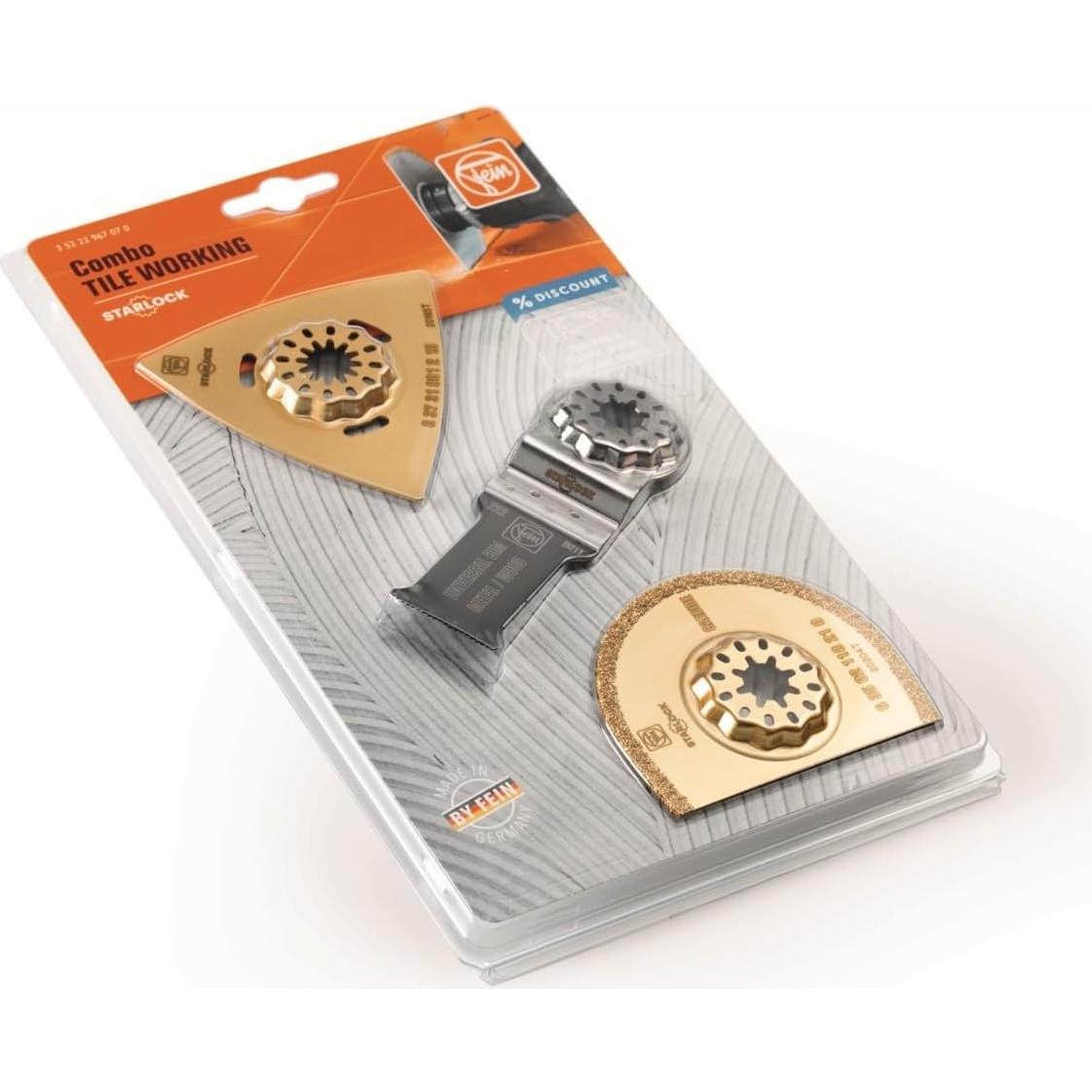 Conjunto de Trabajo para Azulejos Fein Starlock - 3 Piezas