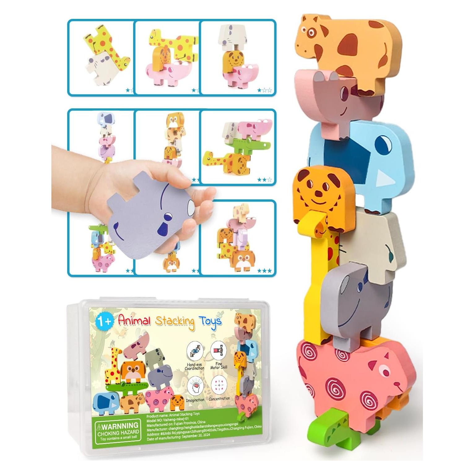 Juguetes Montessori Vaiheng Bloques de Madera 1-4 Años