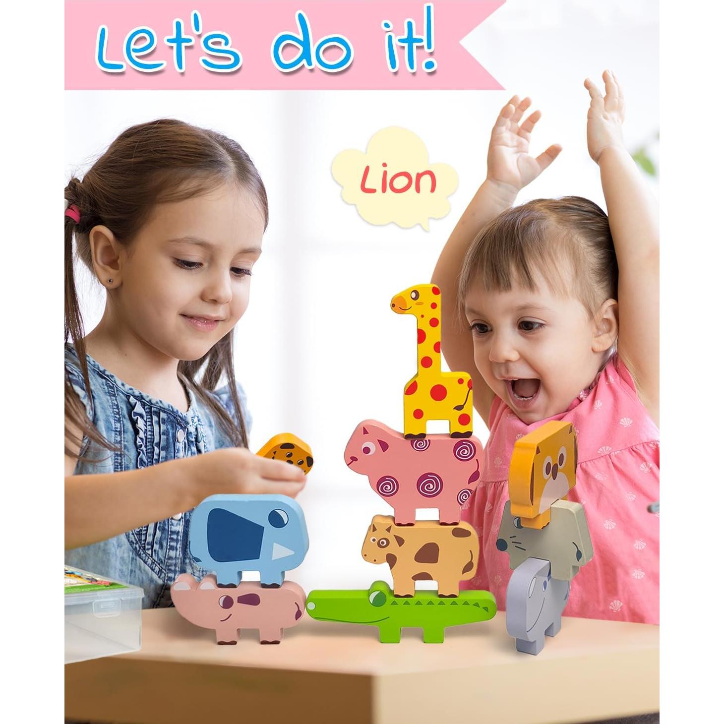 Juguetes Montessori Vaiheng Bloques de Madera 1-4 Años