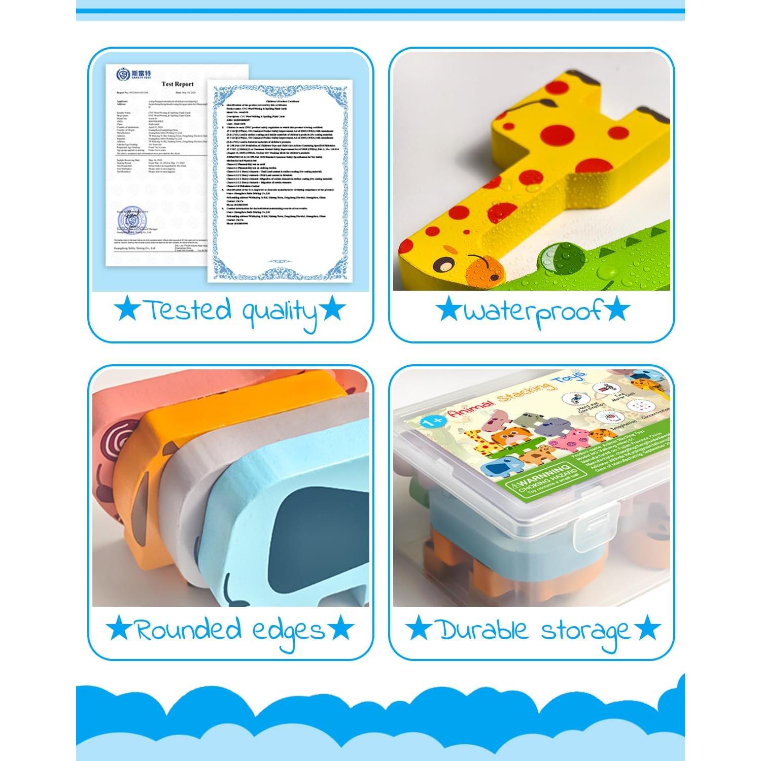 Juguetes Montessori Vaiheng Bloques de Madera 1-4 Años