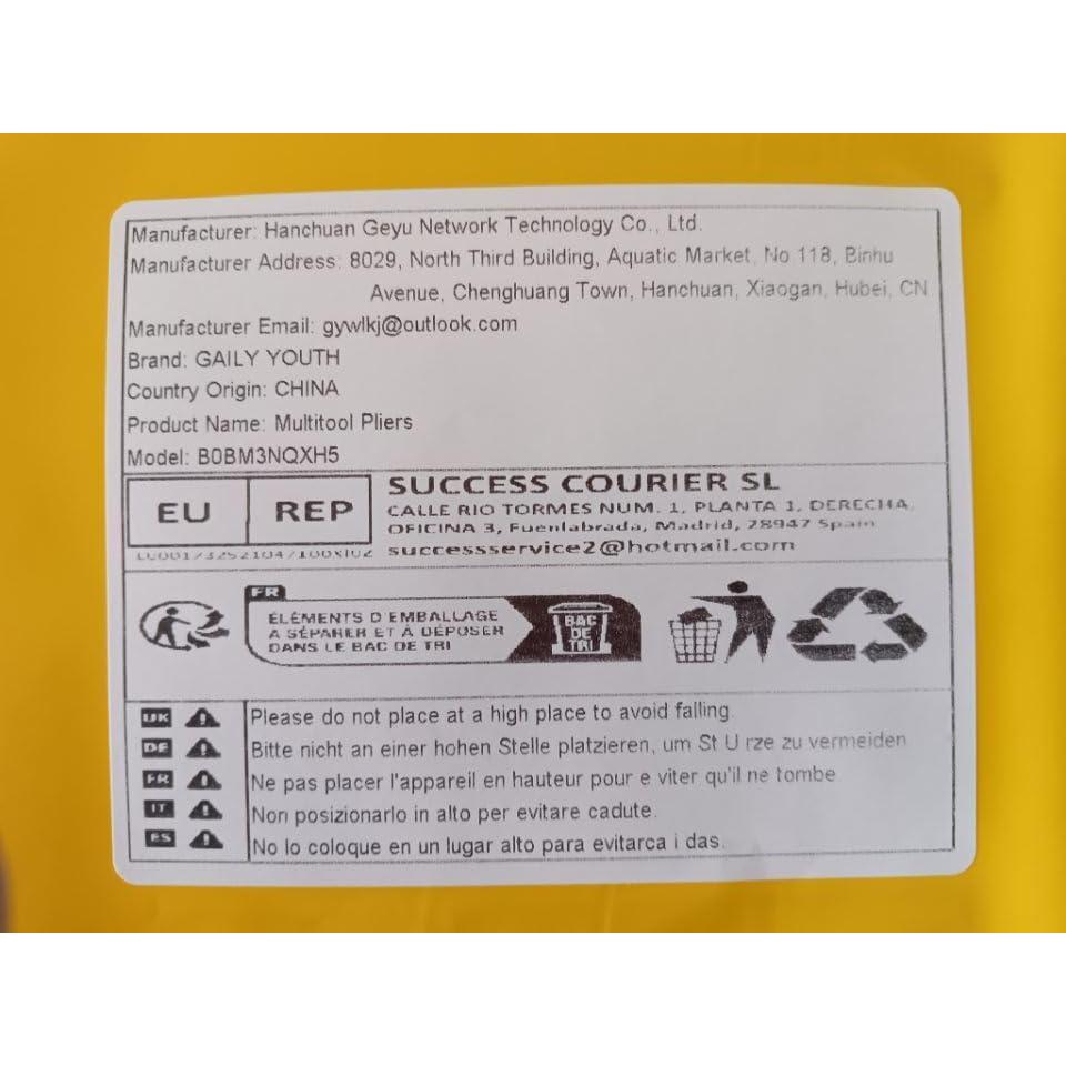 Alicate Multiherramienta GAILY YOUTH 18 en 1 Acero Inoxidable