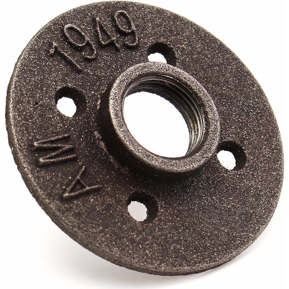 Flange de Piso Hierro Maleable Negro WnewTools 3/4" NPT