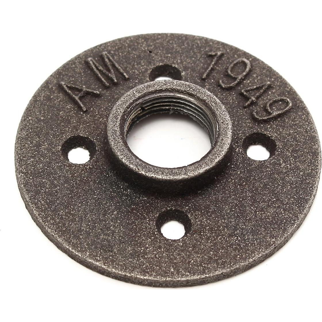 Flange de Piso Hierro Maleable Negro WnewTools 3/4" NPT