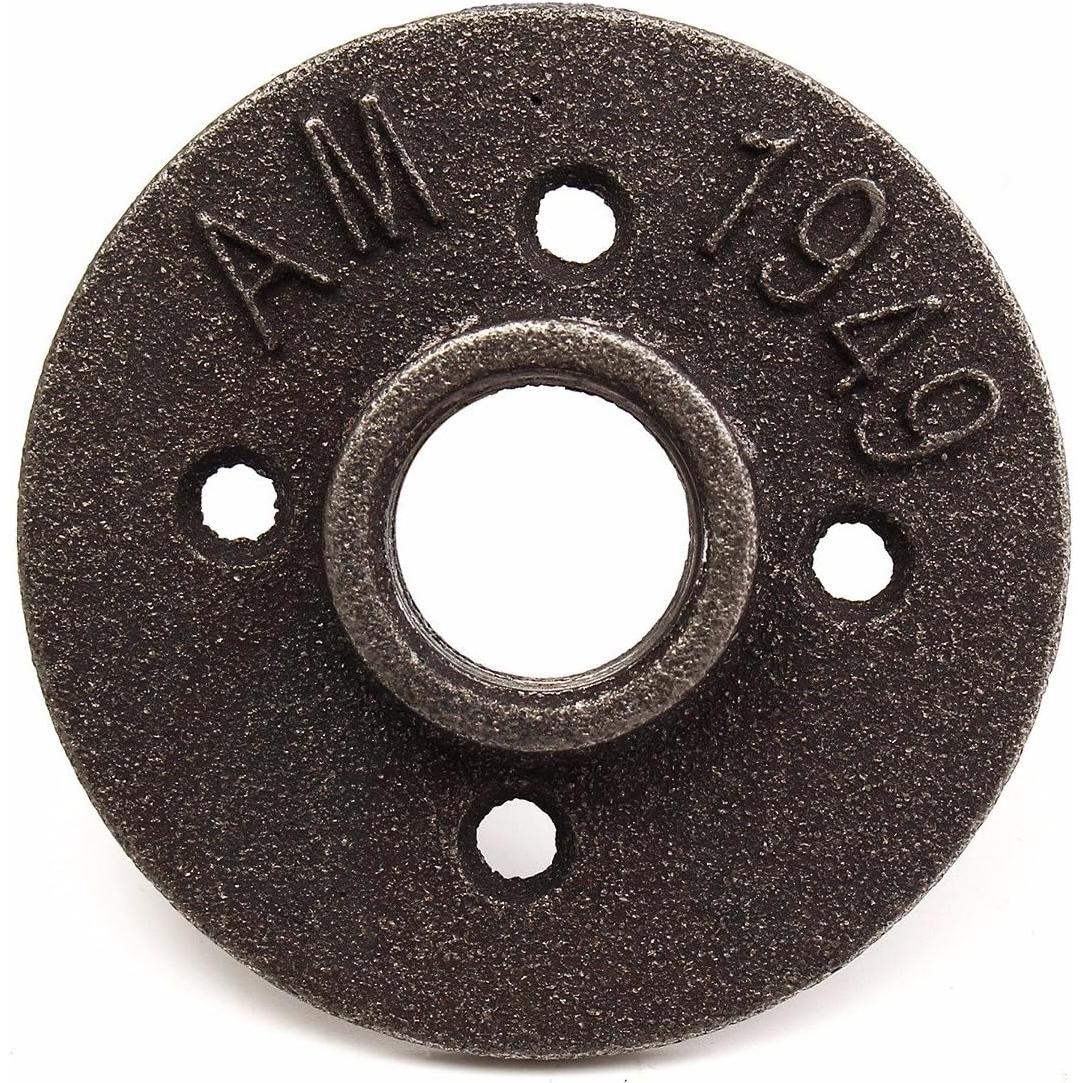 Flange de Piso Hierro Maleable Negro WnewTools 3/4" NPT