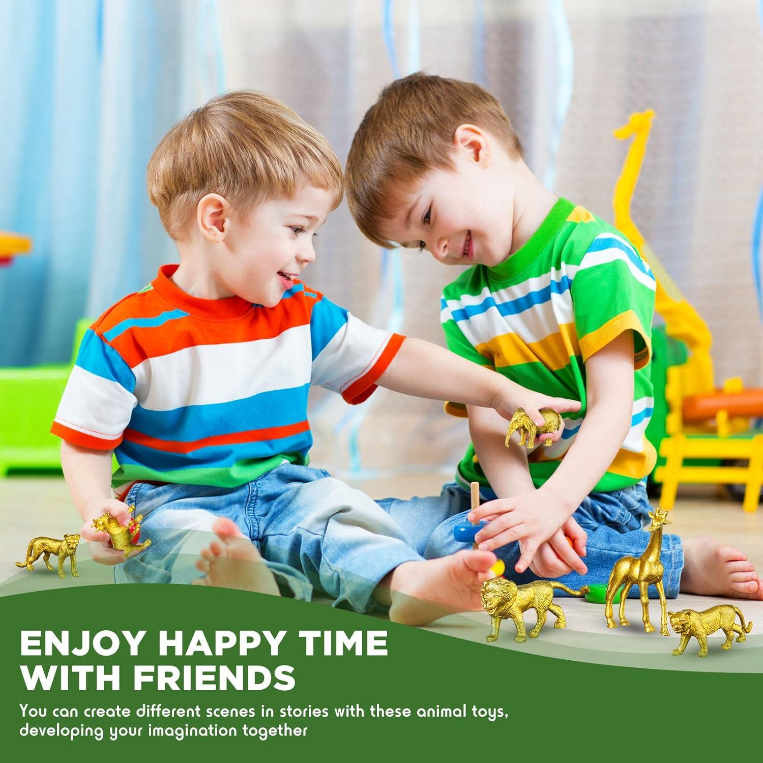 Figuras de Animales Doradas Deekin 24 Pcs Decoración Fiesta