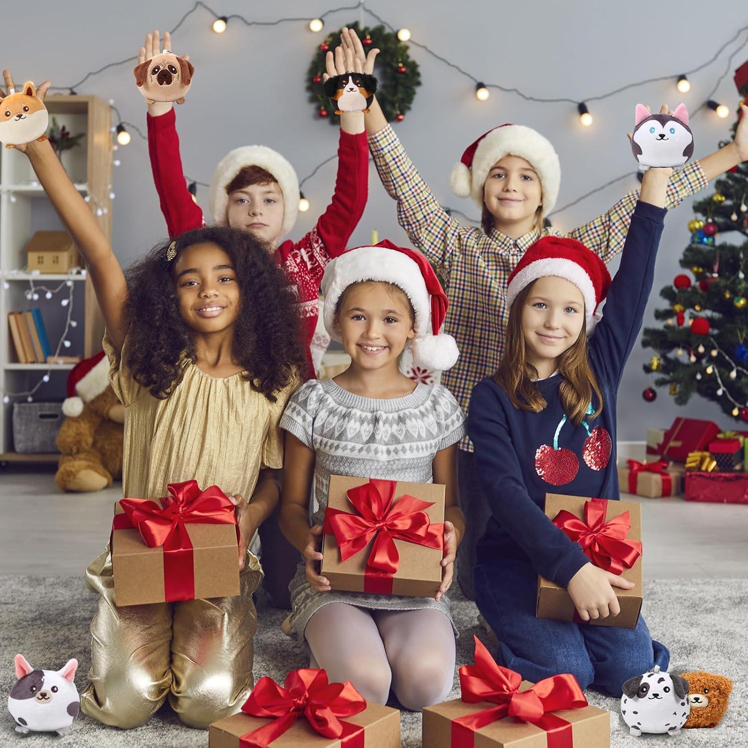 Libima Mini Llaveros de Peluche de Perro 9 Pcs 8 cm