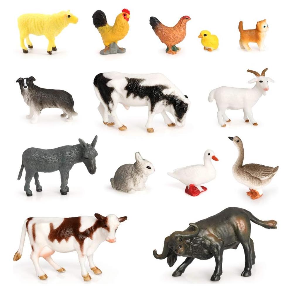Figuras de Animales de Granja Volnau 14 Piezas Educativas