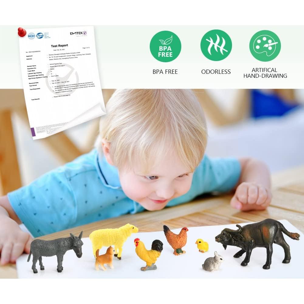 Figuras de Animales de Granja Volnau 14 Piezas Educativas