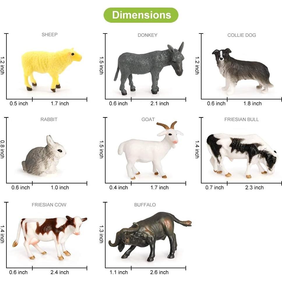 Figuras de Animales de Granja Volnau 14 Piezas Educativas