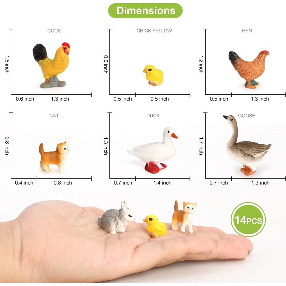 Figuras de Animales de Granja Volnau 14 Piezas Educativas