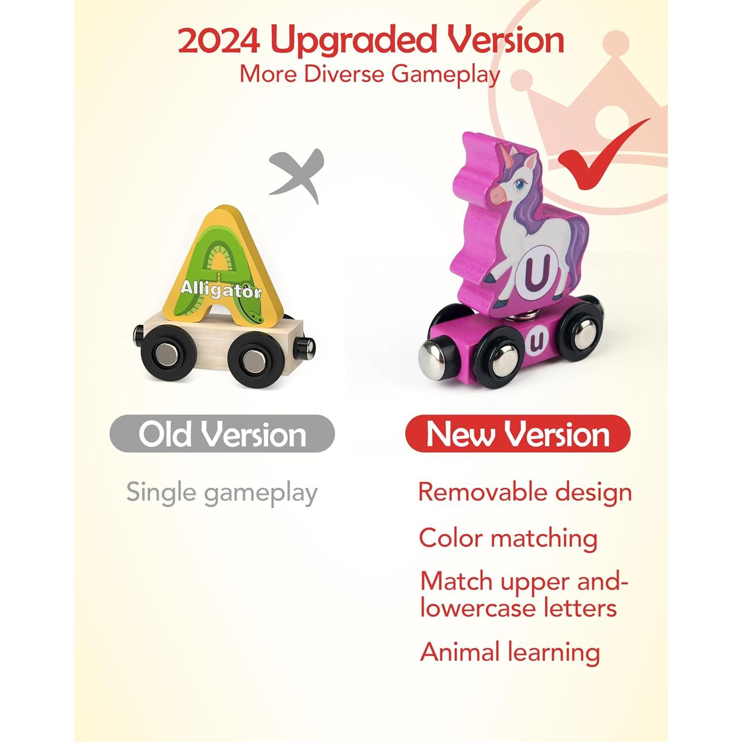 Tren de Letras de Madera Helsort - Juguete Educativo 3-5 Años