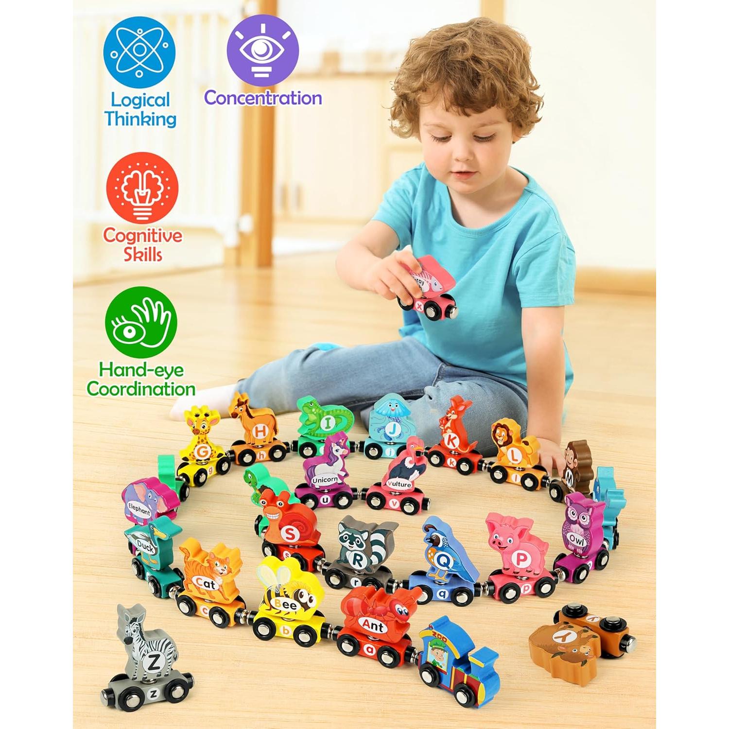 Tren de Letras de Madera Helsort - Juguete Educativo 3-5 Años