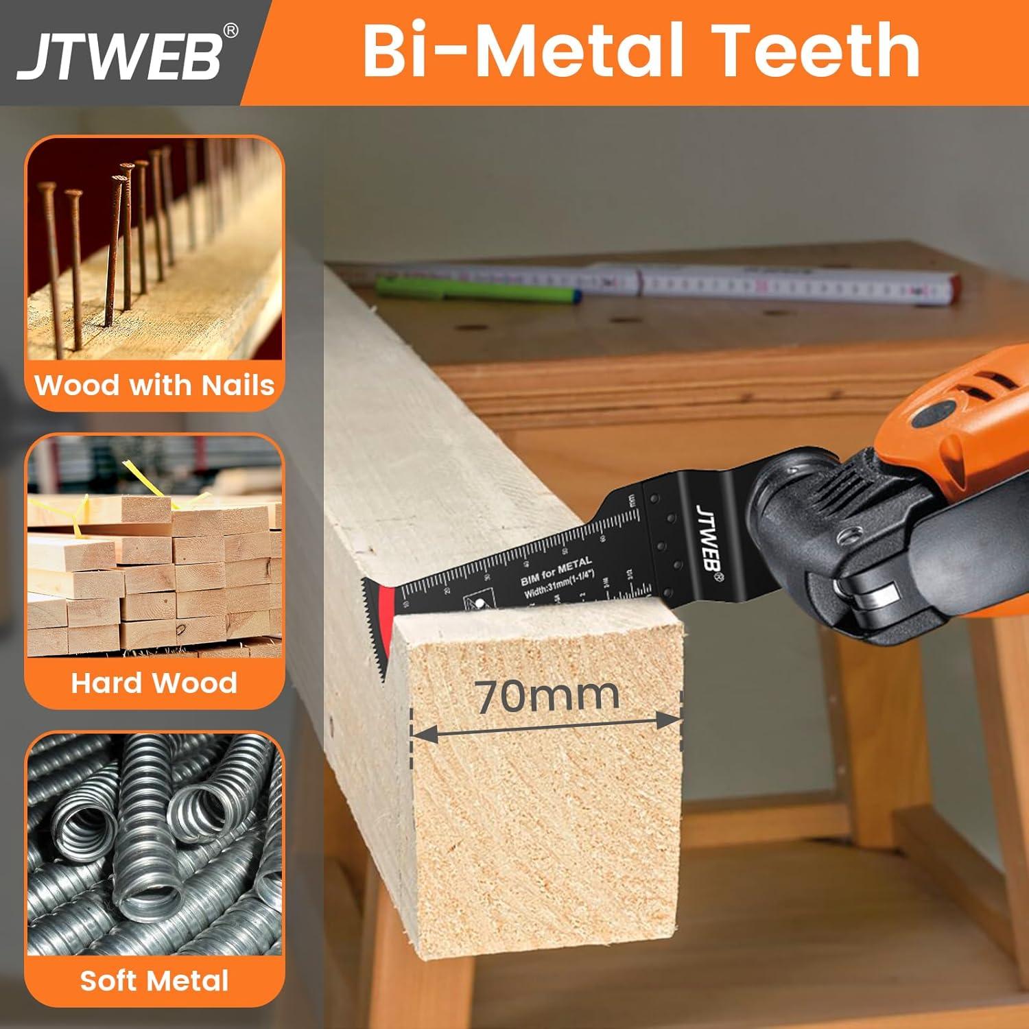 Cuchillas de sierra oscilante Bi-Metal JTWEB 12PCS 6.98cm