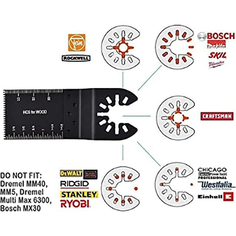 100 Hojas de Sierra Oscilante Universal SMOHIZUR para Madera