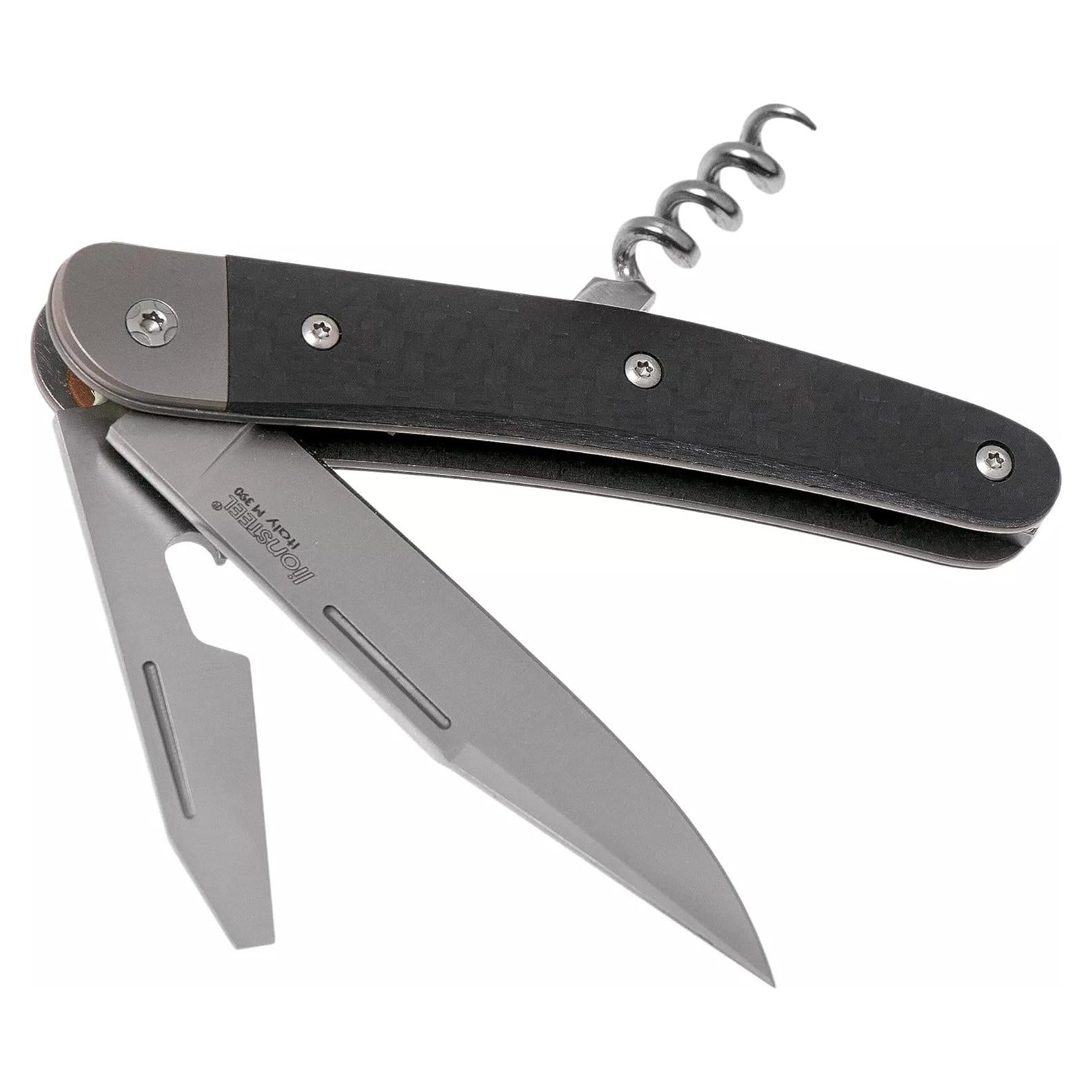 Cuchillo Plegable LionSTEEL JACK 3 Multiherramienta Fibra Carbono
