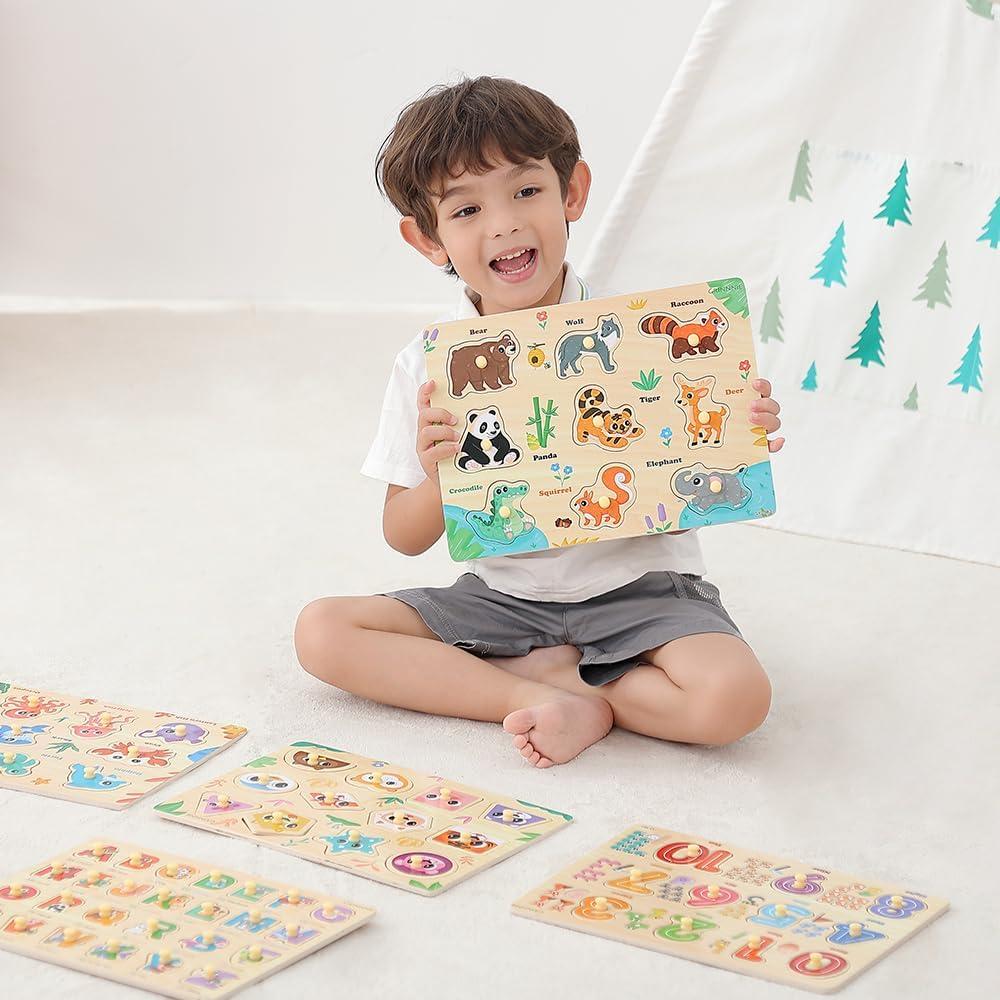 Rompecabezas de Madera GRINNNIE 5 Piezas Educativos Niños