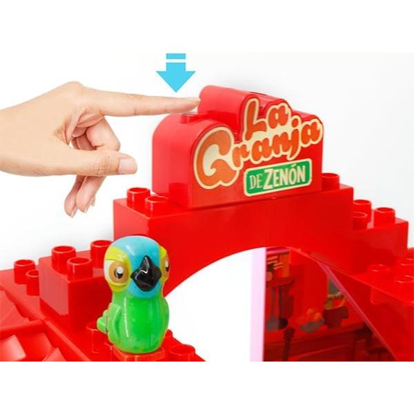 TOYMAKER La Granja de Zenon Bartolito Vaca Lola Farm Animal Dolls Toys for Ages 2-4 Building Block Figures Set with Spanish Music Box as Birthday for Kids