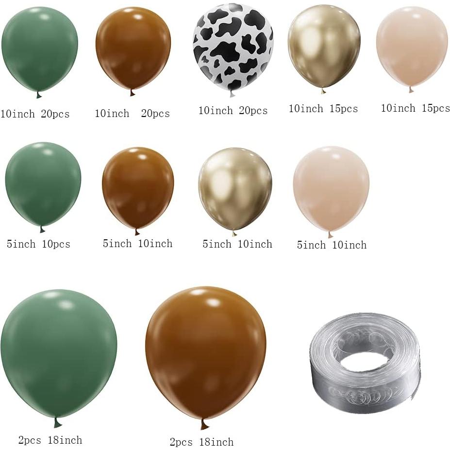 Kit de Arco de Globos 135 Piezas Verde Salvia BALONAR